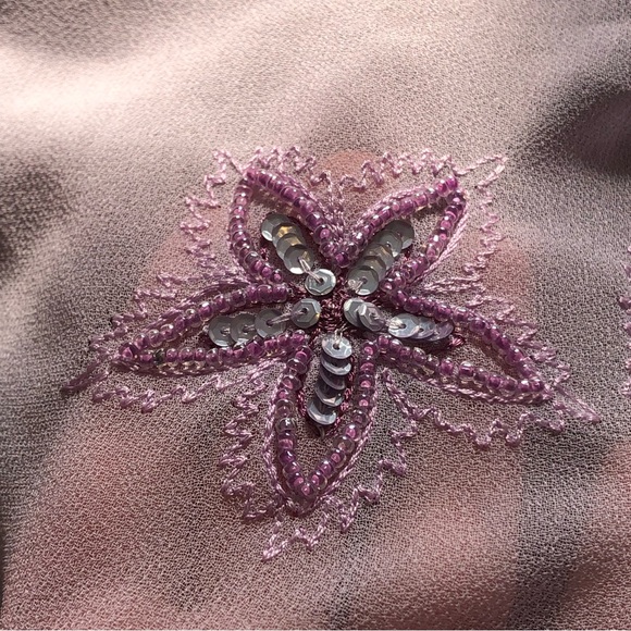 Chiffon Beaded Detailing Sarong Wrap Skirt - Picture 7 of 8